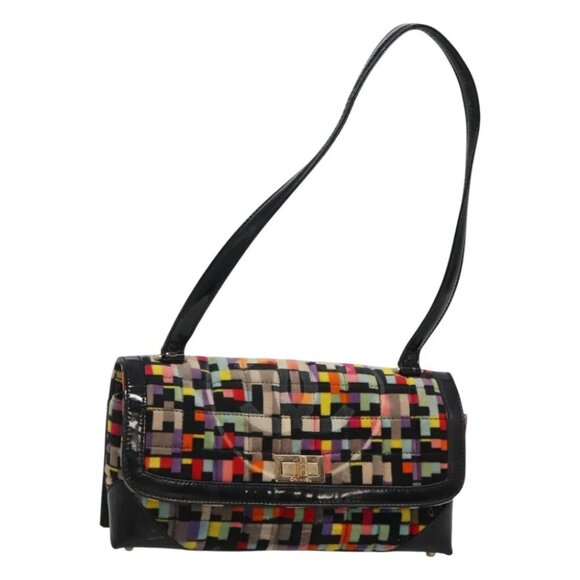 CHANEL Shoulder Bag Velor Gold Multicolor CC Auth 120922 - Picture 1 of 15